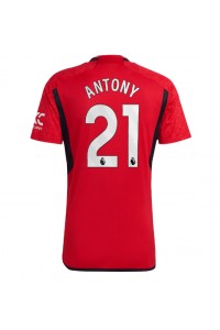 Fotbalové Dres Manchester United Antony #21 Domácí Oblečení 2023-24 Krátký Rukáv